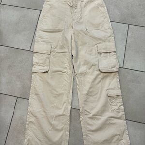 Cream Cargo Pants